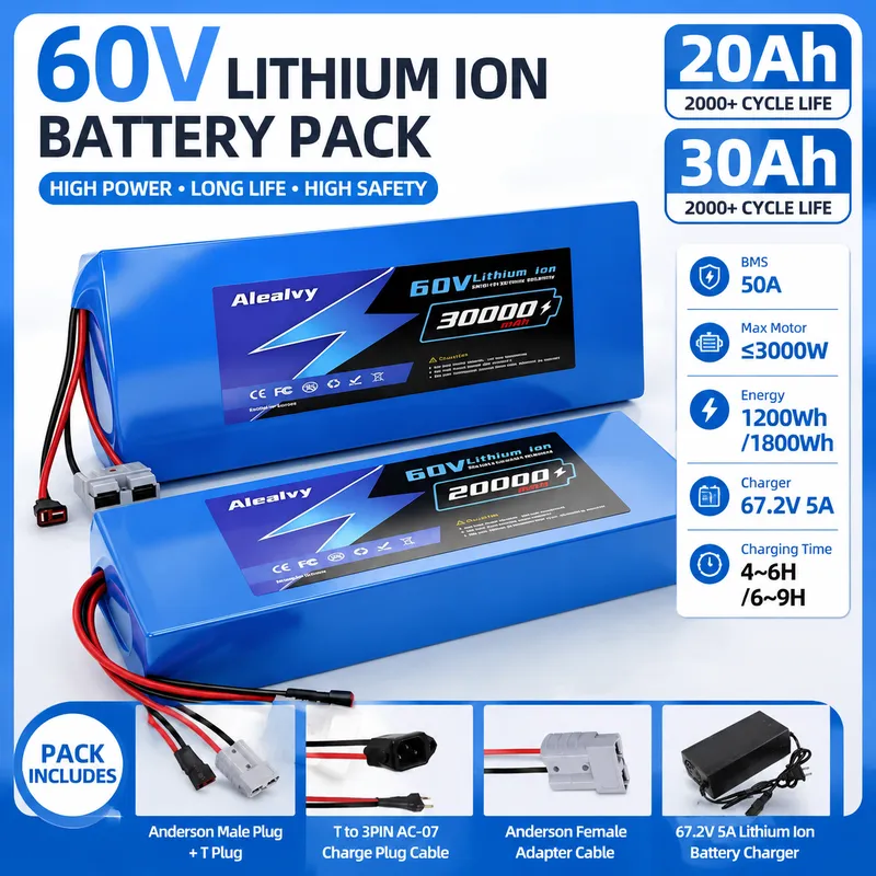 60V 30Ah Electric Scooter Battery - 60V 20AH 30AH 21700 Lithium-Akkupack für